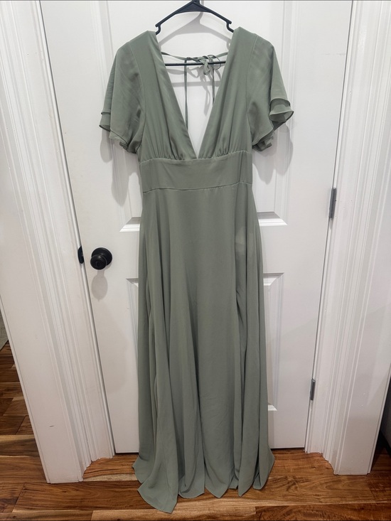 Lulus Dresses & Skirts - Lulu's Sage Green V-Neck Maxi Dress